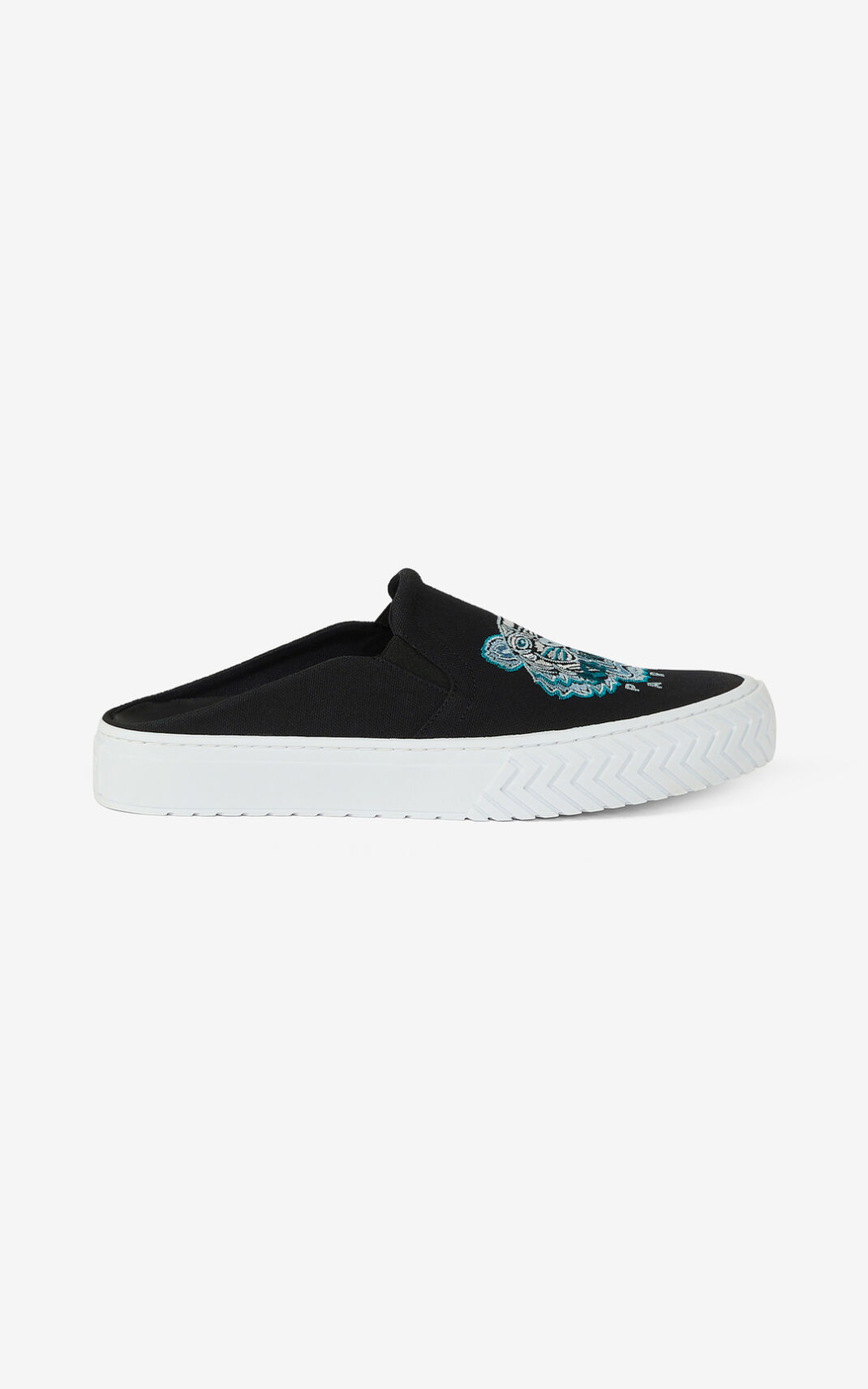 Kenzo Canvas K Skate Tiger mule Tenisice Muške - Crne - Hrvatska VPETUK957